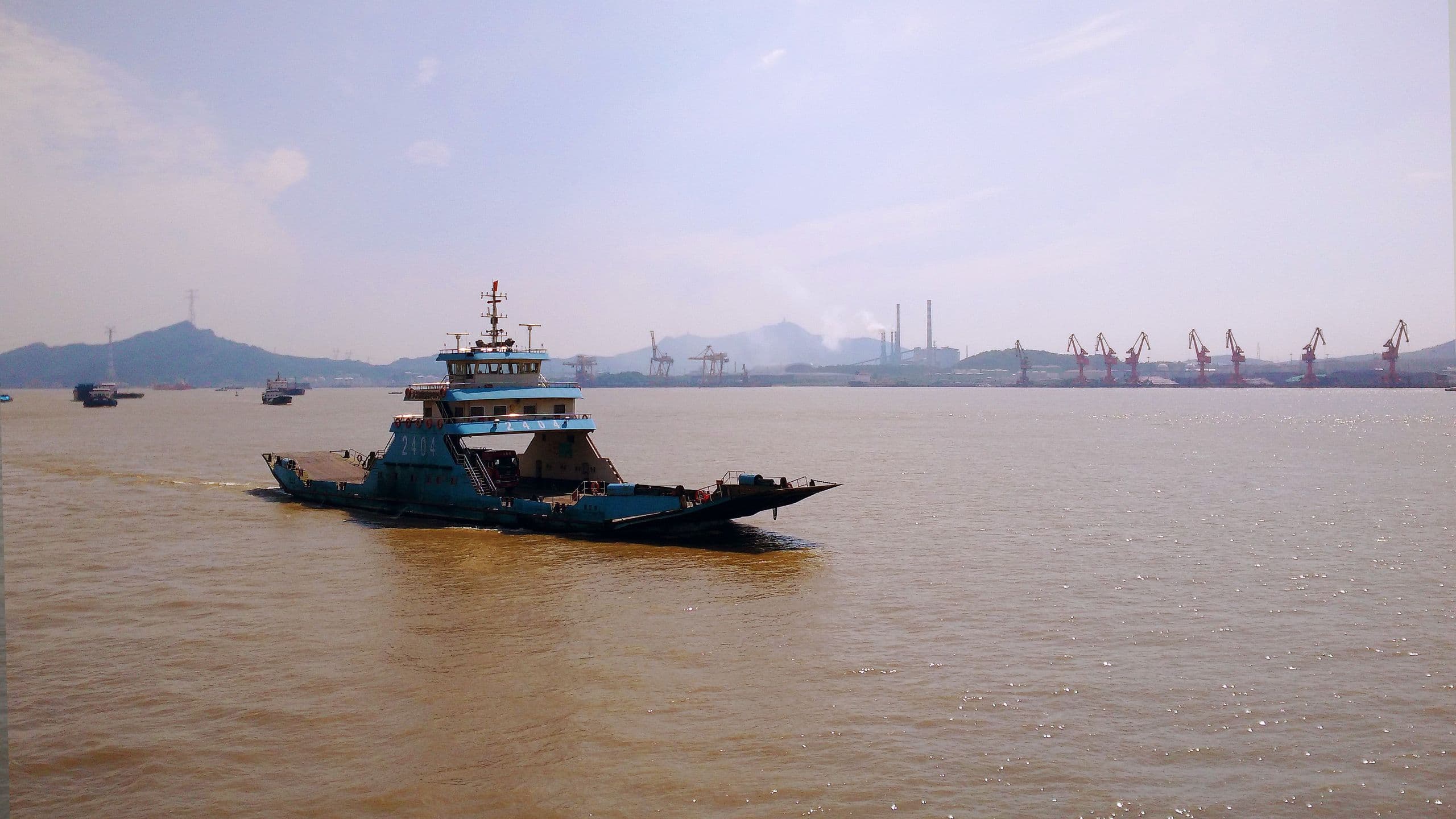 A ferry boat on the Yangtze river